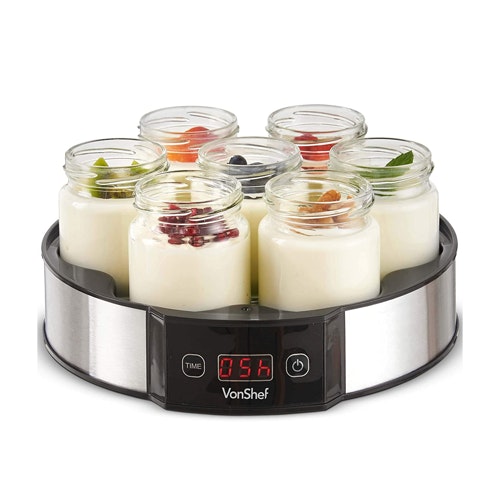 VonShef Digital Yoghurt Maker with 7 Jars