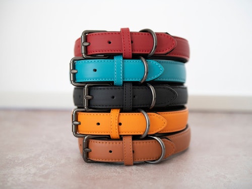 Soft Padded Leather Dog Collar by ophisleather