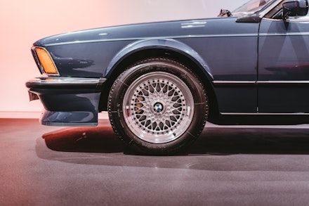 The alloy wheel of a BMW 6 Series (E24) The alloy wheel of a BMW 6 Series (E24)