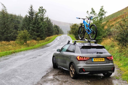 Audi A1 Sportback with bike rack on roof Audi A1 Sportback with bike rack on roof