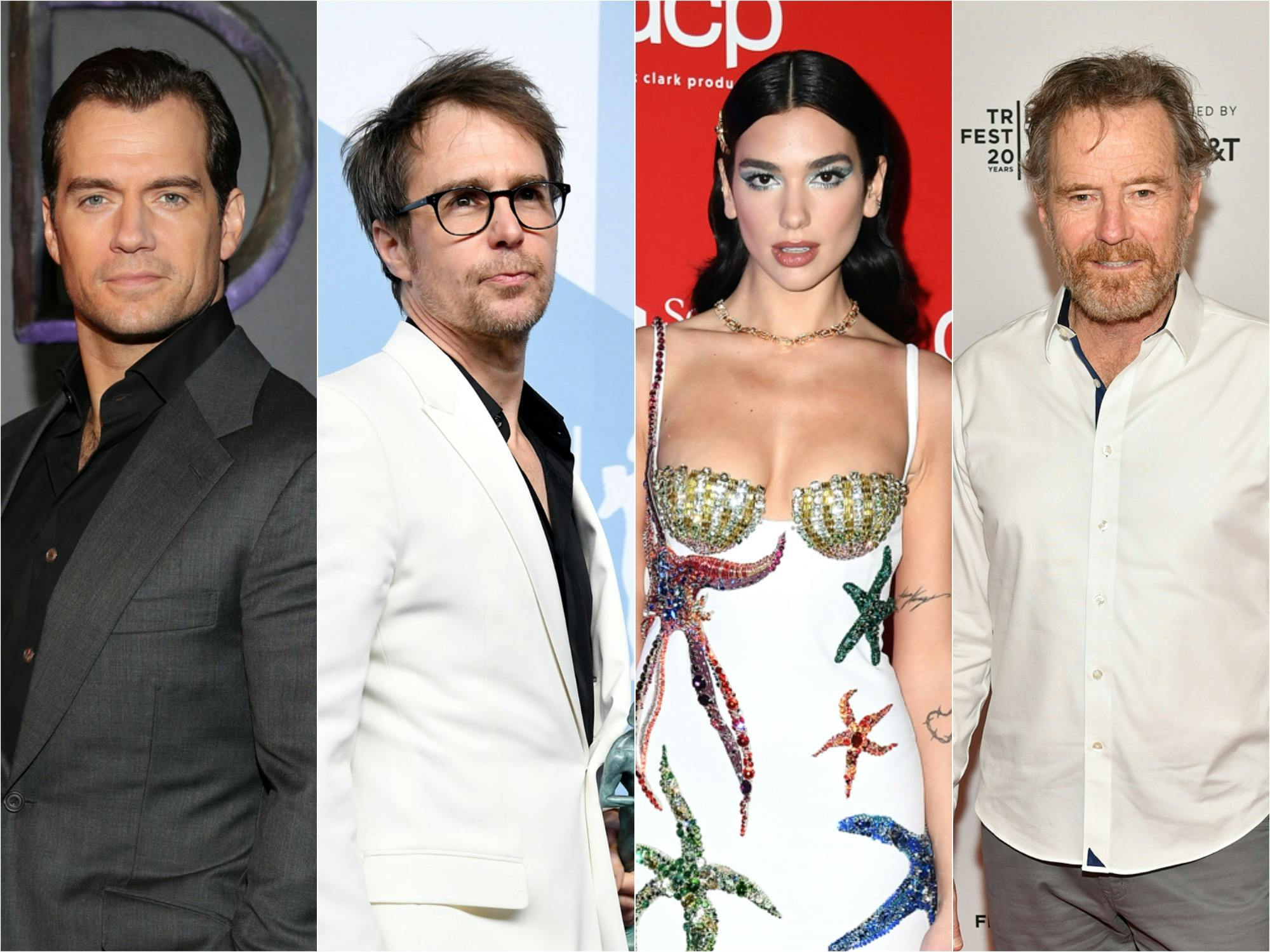 Henry Cavill, Sam Rockwell, Dua Lipa, Bryan Cranston
