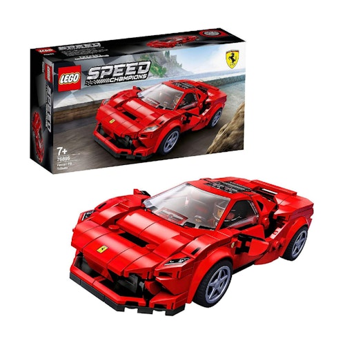 LEGO 76895 Speed Champions Ferrari F8 Tributo Racer Toy, with Racing Driver Minifigure, Race Cars Building Sets