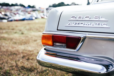 The chrome detailing of a Mercedes SL 280 The chrome detailing of a Mercedes SL 280