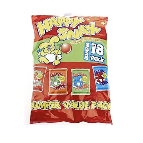 Happy Snax Golden Corn Curls Crisps Bumper Value Pack