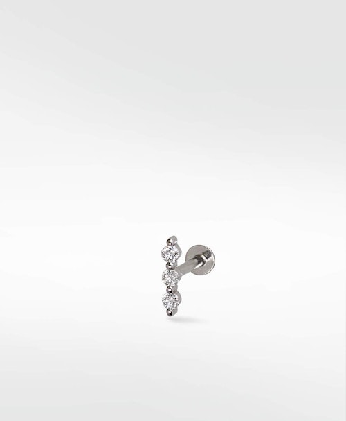 Lark & Berry, Modernist Diamond Labret Earring, £195