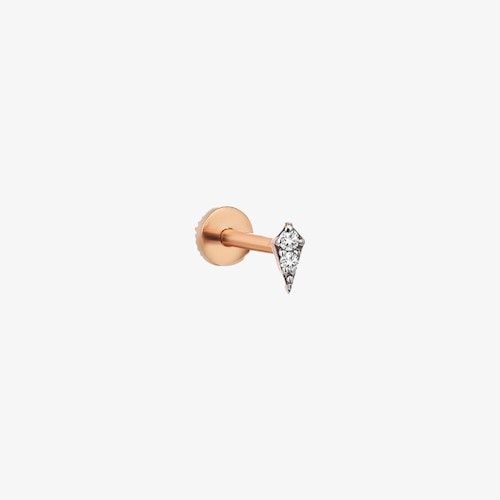 Kismet by Milka, 14ct rose gold and diamond blade screw flatback, £225