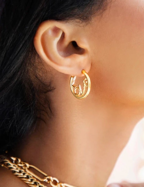 Love Hoop Earrings