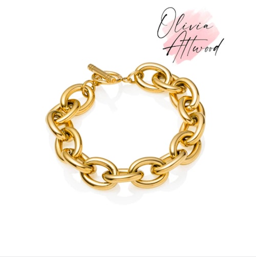 Oval Link Chain Bracelet (Gold)