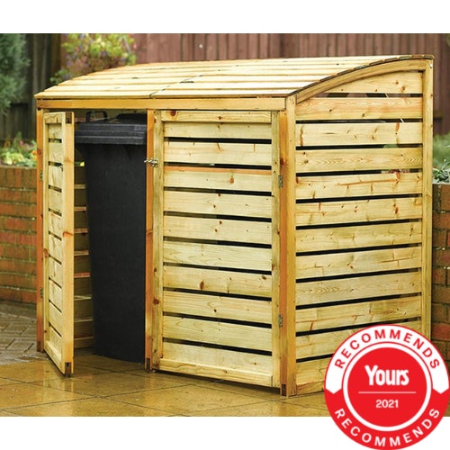 Rowlinson Double Bin Store in Natural Timber