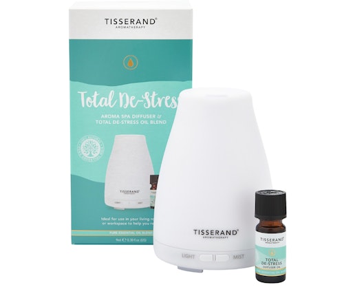 Tisserand Aromatherapy Total De-Stress Aroma Spa Diffuser & Oil Blend Set