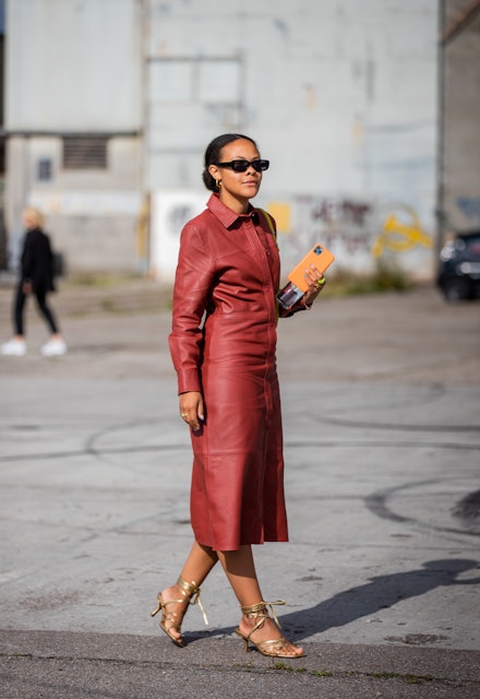 leather dress street style leather dress street style