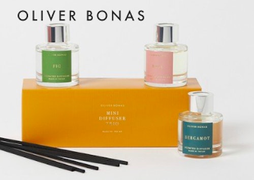 Oliver Bonas, Como Bergamot, Fig & Rose Mini Diffusers Set of Three, £27.50