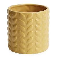Large Ochre Leaf Plant Pot