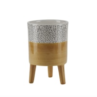 Bahne Ceramic Planter Spotty Yellow