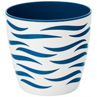 Sahara Duo Plant Pot White+Blue Navy
