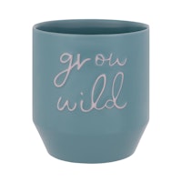 Habitat Novelty Slogan Planter Green
