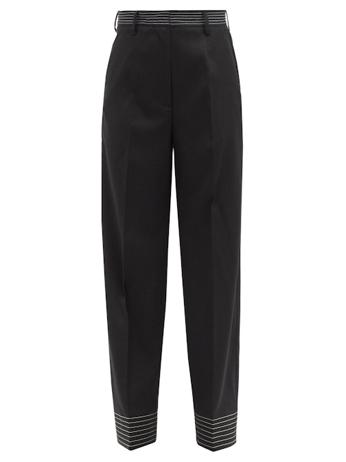 MM6 Maison Margiela, Topstitched Gabardine Suit Trousers, £420