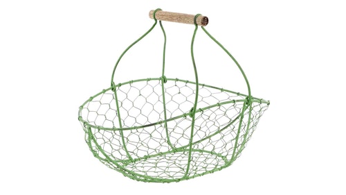 green wire garden trug
