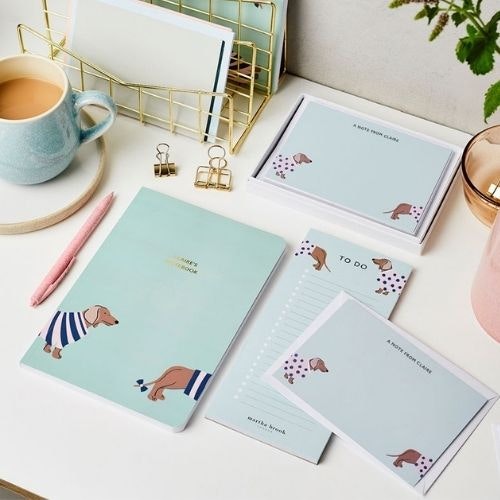 Personalised Dapper Dogs Stationary Gift Set