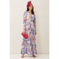 Phase Eight Multi Daryl Pleated Maxi Dress