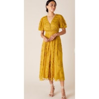 Yellow midi dress Monsoon