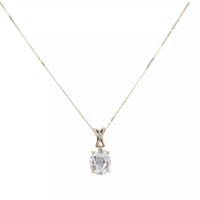 ellow Gold Diamond And Spodumen Pendant