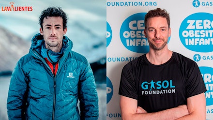 Kilian Jornet (left) and Pau Gausol, who are both taking part in the auction Kilian Jornet (left) and Pau Gausol, who are both taking part in the auction