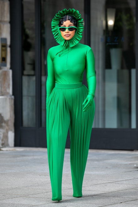 Cardi B wearing Richard Quinn Cardi B wearing Richard Quinn