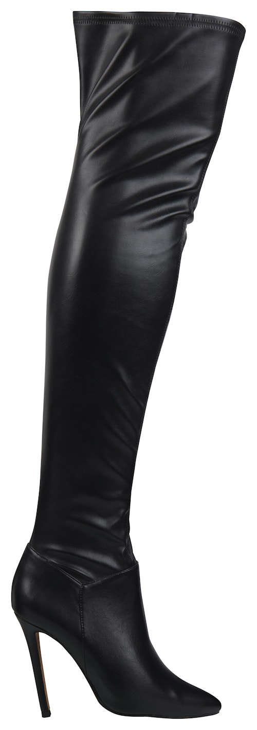 Tall High-Heeled Over-The-Knee Boots In Black, £60
