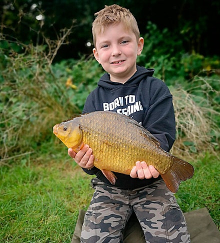 Freddie’s 3lb 14oz crucian is a rare and sought-after specimen Freddie’s 3lb 14oz crucian is a rare and sought-after specimen