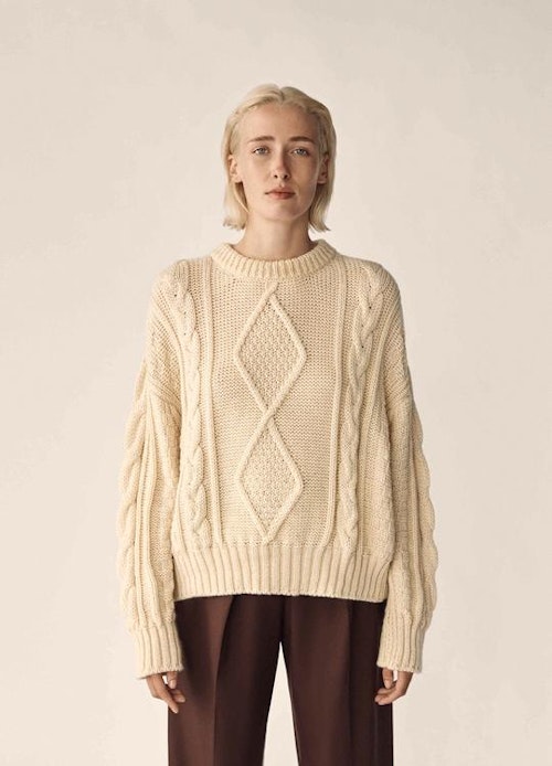 & Daughter, Aran Crewneck Knit, £375