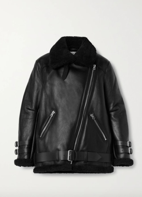Acne Studios, Leather-Trimmed Shearling Jacket, £2,100