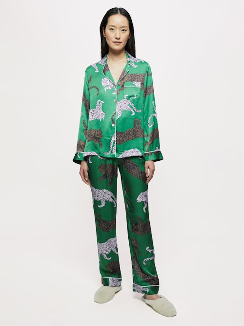 Leopard Print Satin Pyjamas, £120