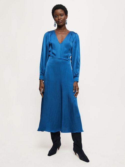 Hammered Satin Maxi Dress, £175