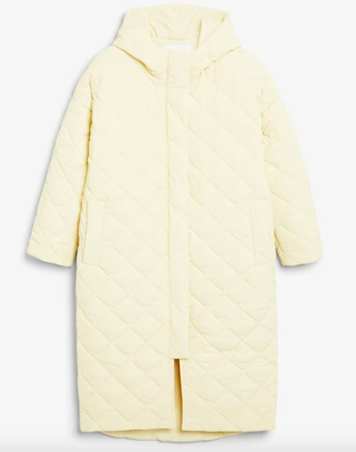 Monki, Beige Long Quilted Coat, £65