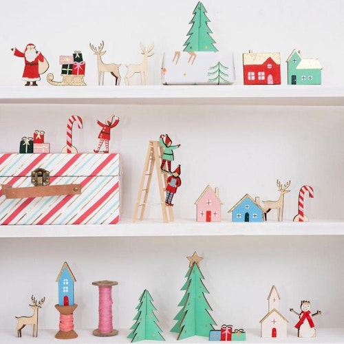 Meri Meri, Festive Village Wooden Advent Calendar, £36