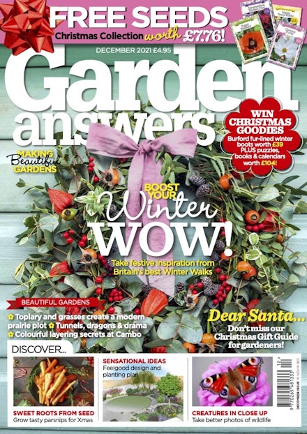 Garden Answers December 2021 newsstand cover Garden Answers December 2021 newsstand cover