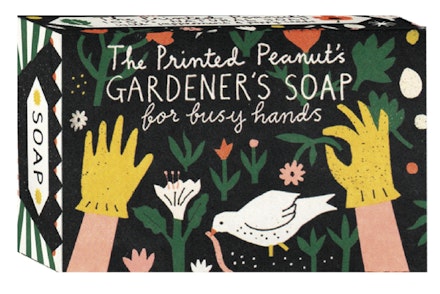 The Printed Peanut Gardener’s Soap £6 Spirals Fairtrade Eco Store 01422 847462; www.spiralshebden.co.uk The Printed Peanut Gardener’s Soap £6 Spirals Fairtrade Eco Store 01422 847462; www.spiralshebden.co.uk