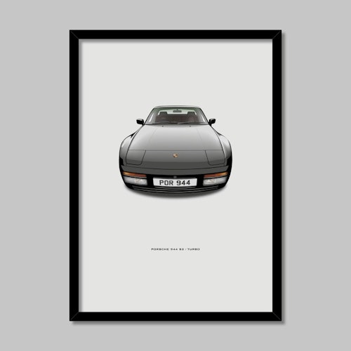 Porsche 944 S2Turbo Vector Illustration Art Print