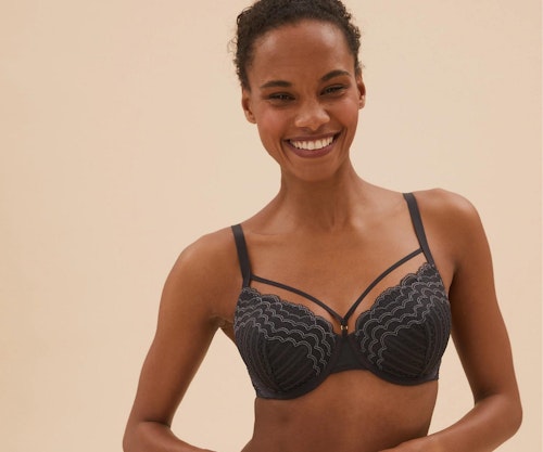Scallop Lace Padded Full Cup Bra A-E