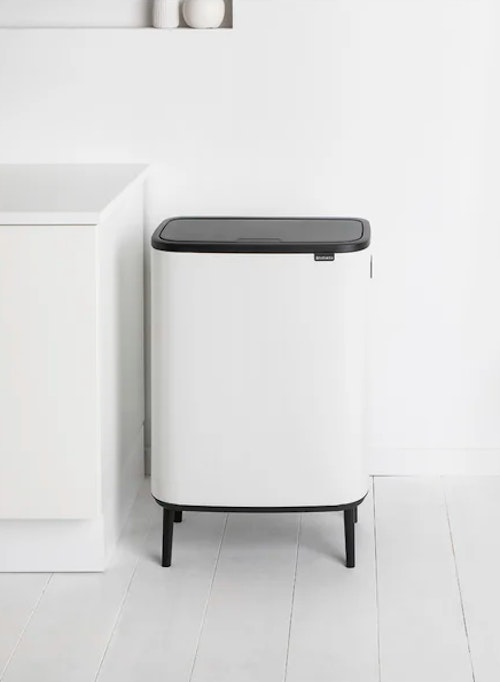 Bo Steel 60 Litre Touch Top Multi-Compartments Rubbish and Recycling Bin
