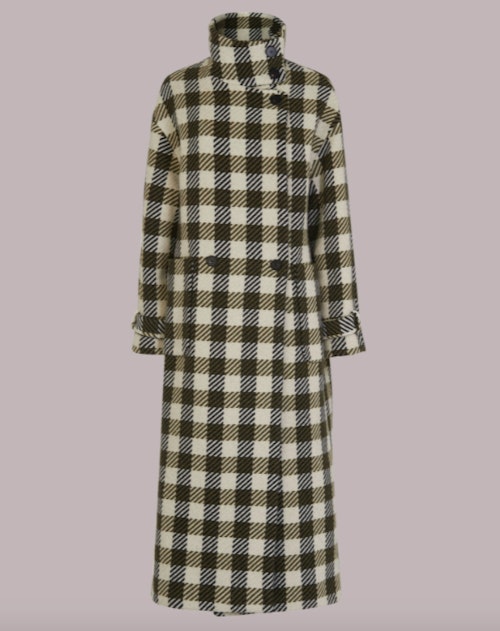 Whistles, Gabriella Wool Check Coat, WAS £349 NOW £219