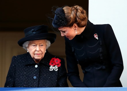 The Queen and Kate Middleton on Remembrance Sunday The Queen and Kate Middleton on Remembrance Sunday