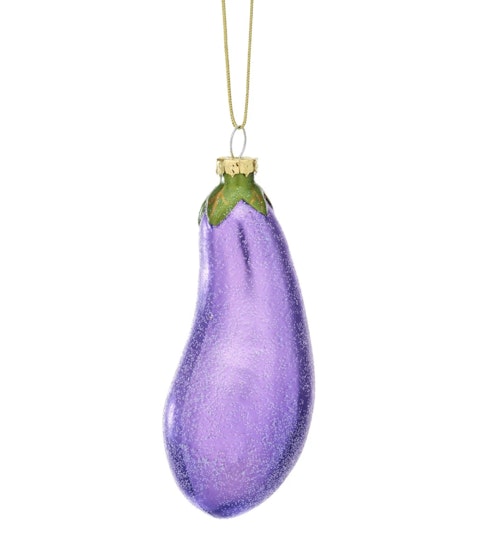 Aubergine Fun Food Christmas Tree Decoration