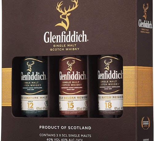 Glenfiddich Whisky Tasting Collection Gift Pack 3 x 5 cl