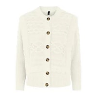 Y.A.S Cotton Rich Cable Knit Button Front Cardigan