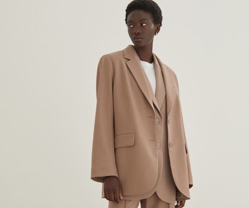 Oversized Jacket in Dark Beige
