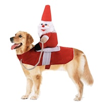 Chnaivy Christmas Pet Clothes Running Santa Dog Costume