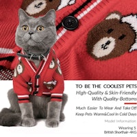 Dog&Cat Jumper,Knitted Cardigan Sweater