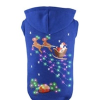 Blue Flashing Santa Sweater